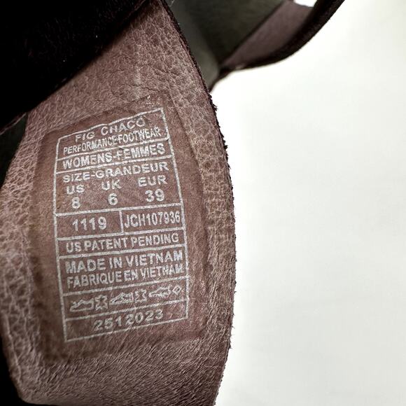 CHACO Wayfarer Leather Sandal ChacoGrip LUVSEAT Midsole Suede Footbed Fig 8 - Picture 7 of 8